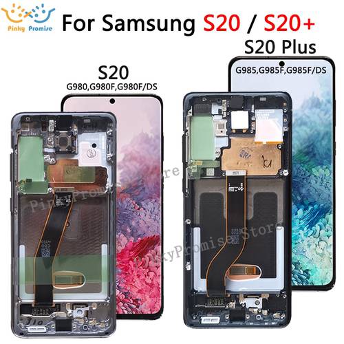 For Samsung Galaxy S20 Lcd G980,G980F,G980F/DS G981 Frame Display Touch Screen Digitizer For Samsung s20 plus LCD G986B/DS G985F