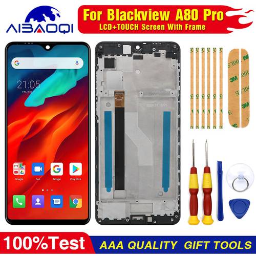 For Blackview A80 A80 Pro A80 Plus A80S Touch Screen LCD Display Compatible with Digitizer Assembly With Frame Replacement