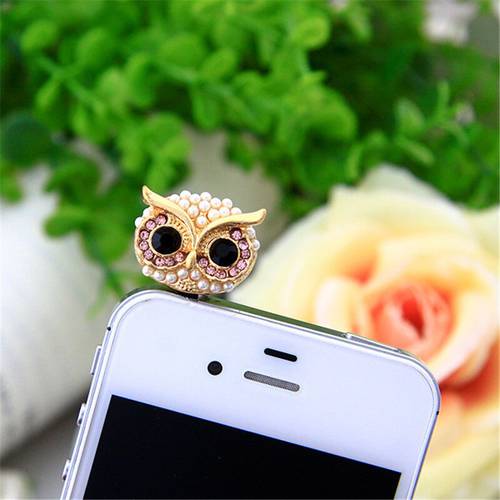Owl 3.5mm Dust Plug Cap Cell for iPhone Samsung Earphone Jack Plug Headphone Plugs Anti Dust Plug Phone Accessories