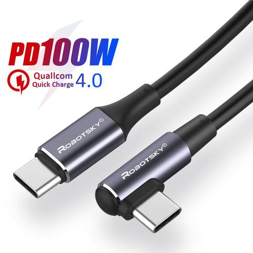 100W Type C to Type-C Fast PD Charging Cable for Mac Huawei Laptop High Speed Data Transmission QC 4.0 QC 3.0 Charging Cord