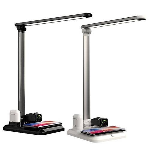 4 IN 1 Table Desk Lamp LED Light USB Charging Station Fast QI Wireless Charger Dock for Apple Watch 3 4 Airpods IPhone XS XR X 8