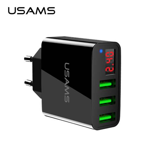 USAMS 100W GaN Charger 4 USB Ports Type-C Fast Charging QC4.0 USB C Phone Charger For iPhone 14 13 Pro Xiaomi Samsung Notebook