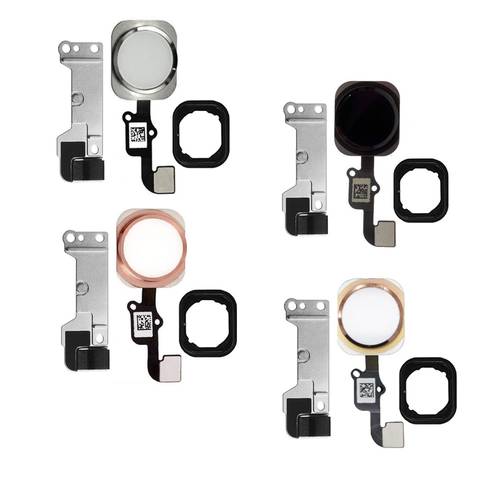 3pcs/set for IPhone 6 6p 6s 6s Plus Home Button Key Flex Cable Assembly + Rubber Ring + metal bracket