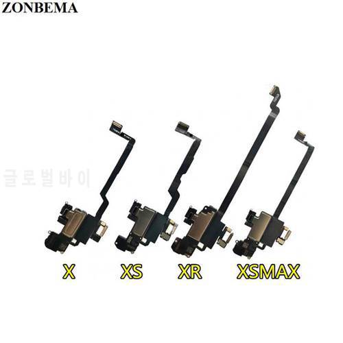 ZONBEMA 10pcs Light Sensor Flex Cable Ribbon For iPhone X XS XR XS MAX With Ear Speaker Replacement Receiver Earphone Parts