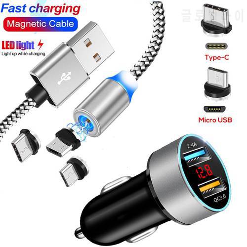 QC 3.0 Car Charger Micro USB Type C Cable For Samsung J1 J2 J3 J5 A3 A5 A7 2017 A50 A70 A31 A51 A71 A10 Phone Cable