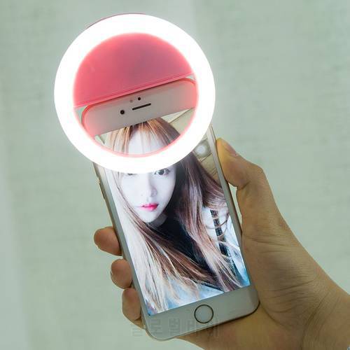 Photo make-up Light Indoor mobile phone small portable clip selfie beauty light lighting lamp lighting supplement кольцо для тел
