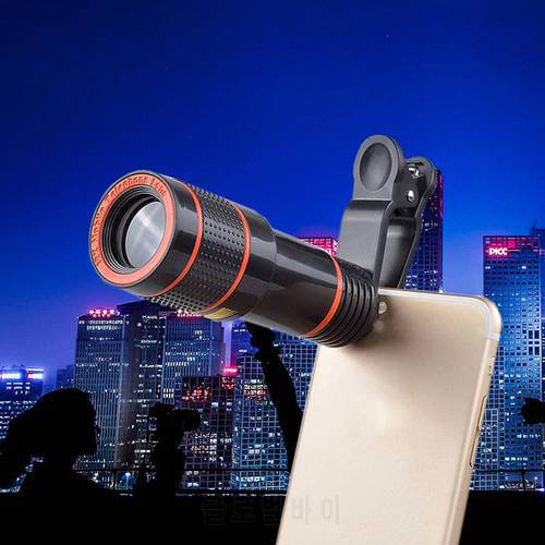 HD 8X 12X Zoom Telephoto Lens HD Monocular Telescope Phone Camera Lens For IPhone 11 Xs Max XR X 8 7 Plus Android Smartphone