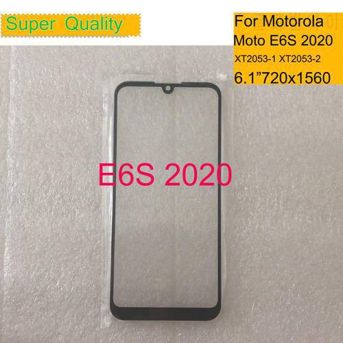 10Pcs/Lot For Motorola Moto E6s 2020 XT2053-1 XT2053-2 Touch Screen Front Outer Glass Panel Lens E6i XT2053-5 LCD Front With OCA