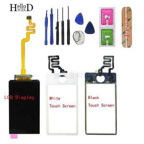 LCD Display For iPod Nano 7 7th Gen LCD Digitizer Assembly Digitizer Parts For ipod Touch Screen Sensor Tools 3M GLue