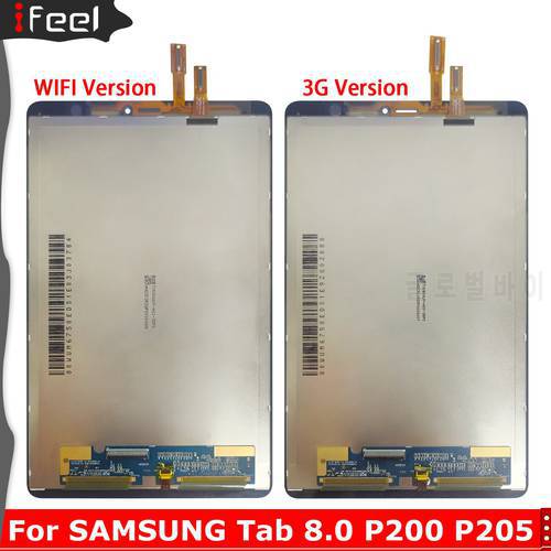 LCD For Samsung Galaxy Tab 8.0 SM-P200 SM-P205 LCD Display Touch Screen Assembly Replacment P200 /P205 WIFI/3G