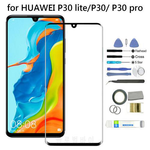 Front Touch Screen Glass Lens for Huawei P30 Lite Pro Panel Front Outer Glass Lens Spare Parts Replacement