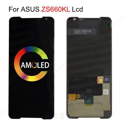 AMOLED LCD For ASUS ROG Phone II Phone2 PhoneII ZS660KL LCD Display Touch Screen Replacement For ASUS ZS660KL LCD ZS600kl ROG