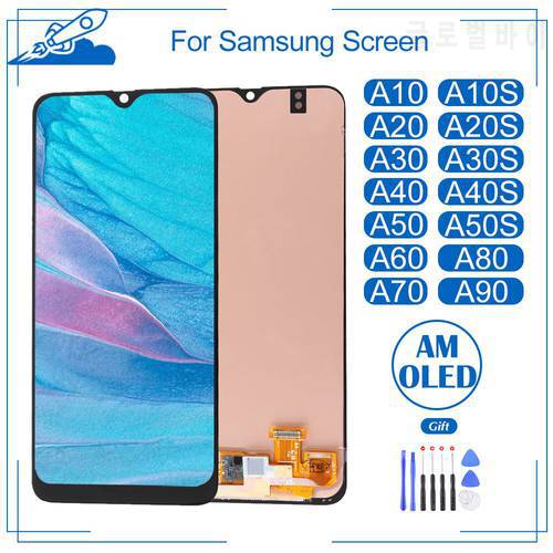 Grade For Samsung Galaxy A10 A20 A30 A40 A50 A60 A70 A80 A90 A10s A20s A30s LCD Touch Screen Display With Frame Assembly Parts