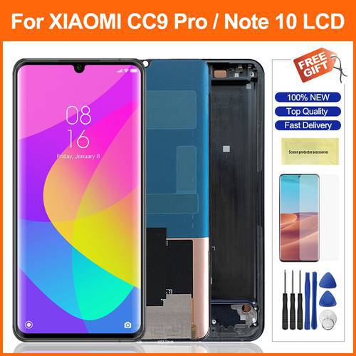6.47&39&39 Original CC9 Pro Display Screen, for Xiaomi Mi Note 10 / Note 10 Pro M1910F4G Lcd Display Touch Screen Digitizer Assembly