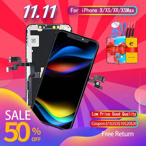 AAA+++ For iPhone X XS OLED With 3D Touch Digitizer Assembly LCD Screen Replacement Display For iPhoneX LCD No Dead Pixel