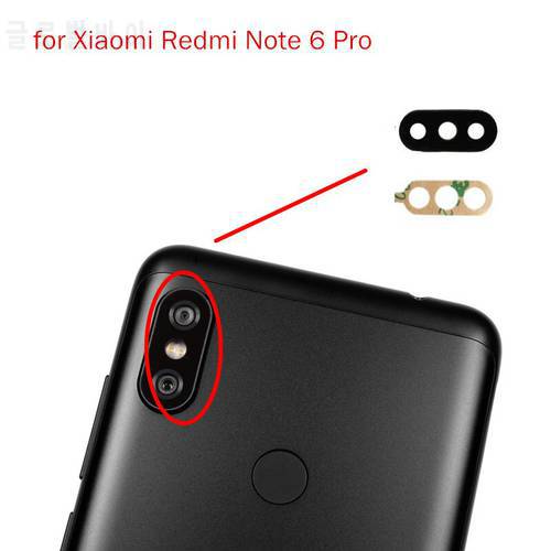 3pcs/lot for Xiaomi Redmi Note 6 Pro Back Camera Glass Lens Main Rear Camera Lens with Glue Redmi Note6 Pro Repair Spare Parts