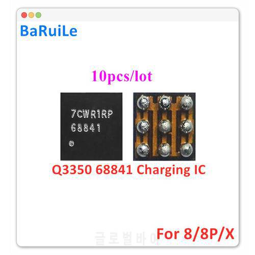 BaRuiLe 10pcs 68841 CSD68841W 9pins Q3350 USB Charger Charging IC Chip For iphone 8 8plus X Repair phone Part