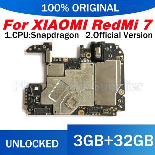 Full Working For RedMi 7 HongMi 7 Motherboard 100% Unlocked Original 32GB For HongMi 7 RedMi 7 Logic Board Mainboard