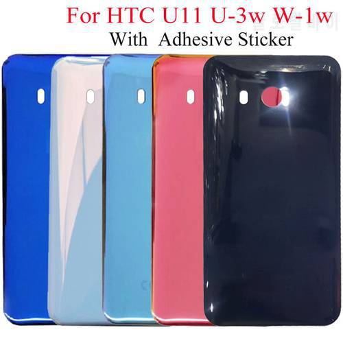 U11 Back Cover For HTC U11 U-3w Back Battery Cover Rear Glass Door Housing Case Replacement Parts For 5.5