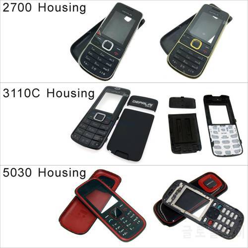 For Nokia 2700 3110C 5030 Housing Front Faceplate Frame Cover Case+Back cover/battery door cover+Keypad