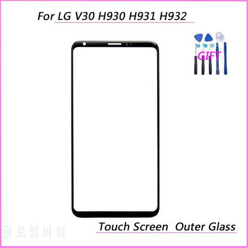 For LG V30 H930 H931 H932 Outer LCD Front Screen Glass Lens Cover Glass for lg v30 Panel Broken Glass Replacement （NO LCD ）