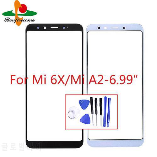 For Xiaomi Mi 6X Mi6X Mi A2 MiA2 Front Touch Panel LCD Display Screen Out Glass Cover Lens Repair Replace Parts
