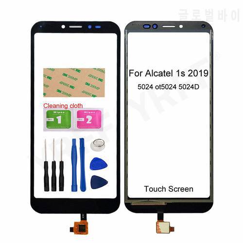 5.35&39&39 Touch Screen Panel For Alcatel 1s 2019 5024 OT5024 5024D Touch Screen Digitizer Sensor Front Glass Panel Screen