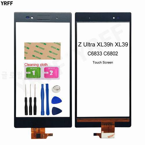 6.44&39&39 Touch Panel Sensor For Sony Xperia Z Ultra XL39h XL39 C6802 C6806 C6833 C6843 Touch Screen Digitizer Front Outer Glass