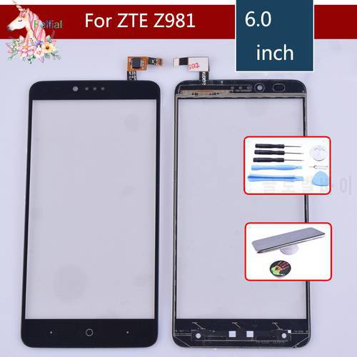 Original Touch Screen Digitizer For ZTE ZMax Pro Z981 Touch Panel Touchscreen Lens Front Glass Sensor NO LCD Z981 Replacement