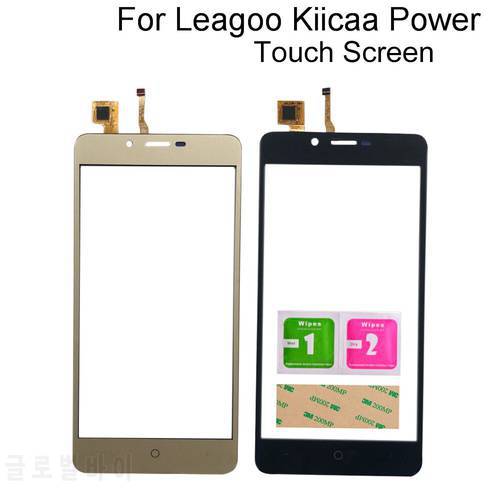 5.0&39&39 Mobile For Leagoo Kiicaa Power Touch Screen Glass Front Glass Panel Digitizer Panel TouchScreen Tools 3M Glue
