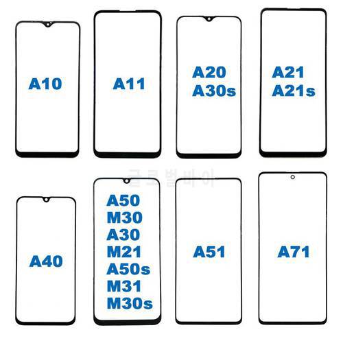 10Pcs TOP For Samsung Galaxy A10 A20 A30 A40 A50 A71 A51 A21 Touch Screen Front Glass Panel TouchScreen LCD Outer Display Lens