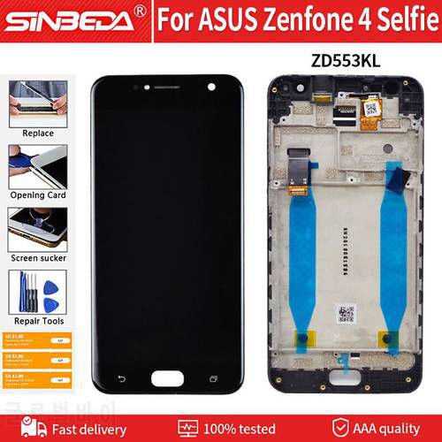 5.5&39&39 LCD For ASUS Zenfone 4 Selfie ZD553KL LCD Display Touch Screen With Frame Digitizer Assembly ZD553KL LCD Replacement