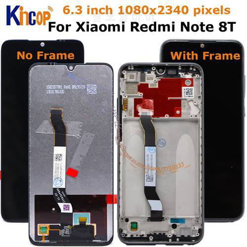 Original LCD For 6.3&39&39 Xiaomi Redmi Note 8T LCD with frame Display Replacement For Redmi Note8t LCD Touch Screen Digitizer