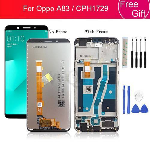 For OPPO A83 LCD Display Touch Screen Digitizer Assembly With Frame for OPPO CPH1729 Lcd Pantalla Replacement repair parts 5.7