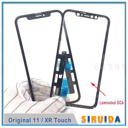 5pcs 3 in 1 Tested Original AAA LCD Touch Digitizer Sensor Glass with Frame + OCA Glue For iPhone XR 11 Screen Cover Repairing