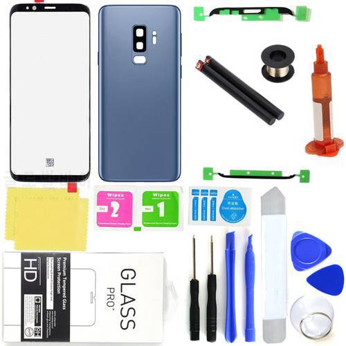 Outer Glass Replacement parts for Samsung S9 Plus LCD Touch Screen Front Glass Outer Lens & uv glue & tools kit