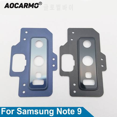 Aocarmo For Samsung Galaxy Note 9 Note9 Rear Back Camera Lens Glass Ring Cover With Frame 6.4