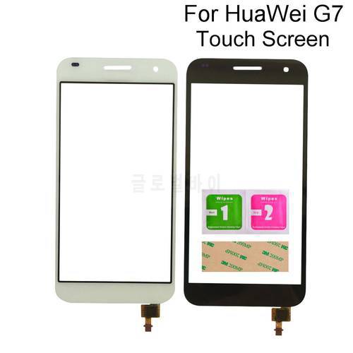 5.5&39&39 Touch Screen Glass For Huawei G7 TouchScreen Digitizer Front Glass Panel Repair Parts Tools 3M Glue