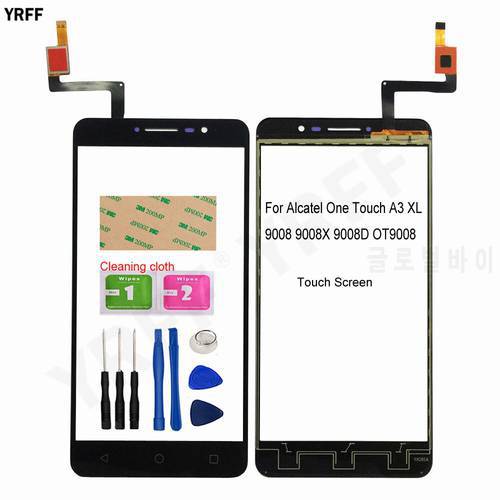 For Alcatel 9008 Touch Panel Screen For Alcatel One Touch A3 XL 9008 9008X 9008D Touch Screen Digitizer Sensor Glass Panel