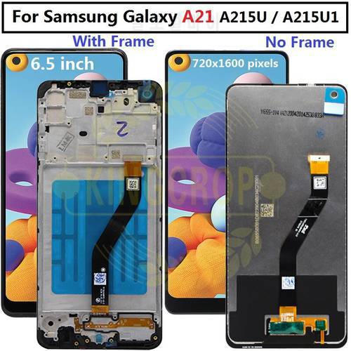For Samsung Galaxy A21 Lcd A215 A215U LCD Display Touch Screen Digitizer Glass Assembly with frame For samsung A21 lcd