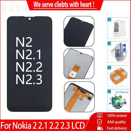 Original Quality for Nokia 2 2.1 2.2 2.3 LCD Screnn Display with 100% Tested Touch Panel Digitizer Assembly Replacement+Tools