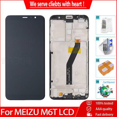5.7&39&39 Original LCD Screen Digitizer For MEIZU M6T LCD Display Touch Screen + Frame Assembly Replacement M811H M811S M811T M811Q