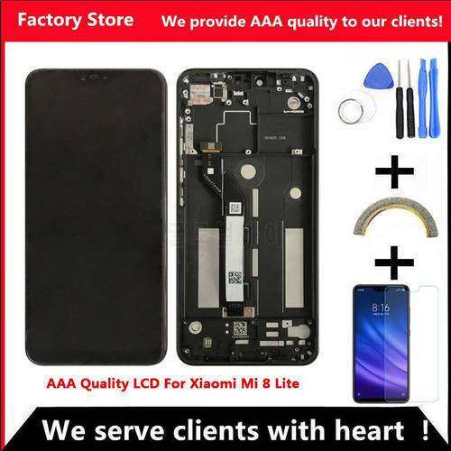 2280*1080 AAA Quality LCD For Xiaomi Mi 8 Lite LCD With Frame Display Screen For Xiaomi Mi8 Lite Youth 8X LCD Screen Display