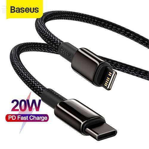 Baseus USB Type C Cable for iPhone 12 Pro Max 12 Plus PD 20W Fast Charge USB C for iphone 11 Pro Cable Phone Charger Data Cable