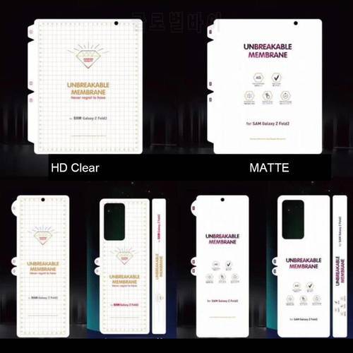 HD&Matte UNBreakable Membrane Screen Protector For Samsung Galaxy Z Fold 4 5G Hydrogel Film For Samsung Galaxy Z Fold 3 2