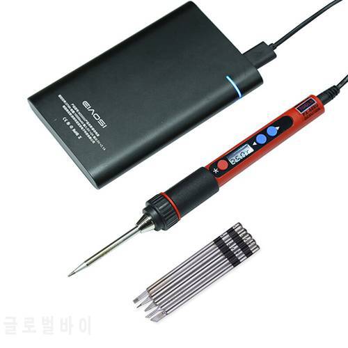 LCD Digital Adjustable 5V 10W Portable Lead-Free BAG Temperature USB Soldering Iron Welding Rework Tools