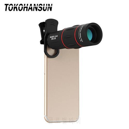 18X25 Mobile Phone LensMonocula Telescope Zoom For Xiaomi redmi note 7 mi 9 Smartphones Clip Telefon 18X Cell Phone Camera Lens