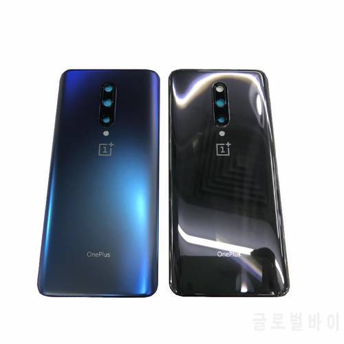 Original Back glass Cover For Oneplus 7 Pro Back Door Replacement Battery Case, Rear Housing Cover For One Plus With Camera Lens