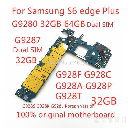 For Samsung Galaxy S6 edge Plus G928F G928C G928A G928P G928T G9287 G9280 32GB 64GB original unlocked motherboard replacement