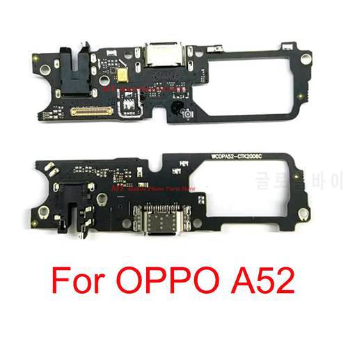 Original USB Charging Dock Port Board Microphone Plug Jack Flex Cable For OPPO A52 (5G) Headphnoe Jack Charge Flex Cable Parts